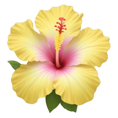 pastel yellow hibiscus sticker