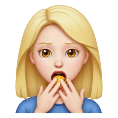 Girl emoji choking herself  sticker