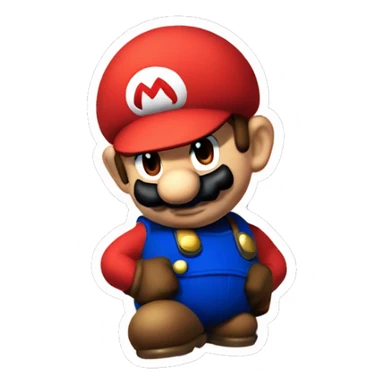 super mario bros dibujando sticker