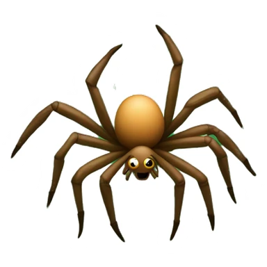 Giant spider crawling on the giant green trees of the Amazon forest sticker