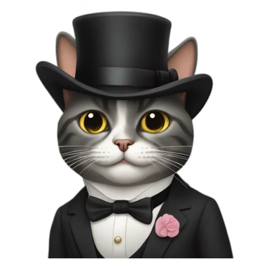 Tuxido-Cat Winston Churchill sticker
