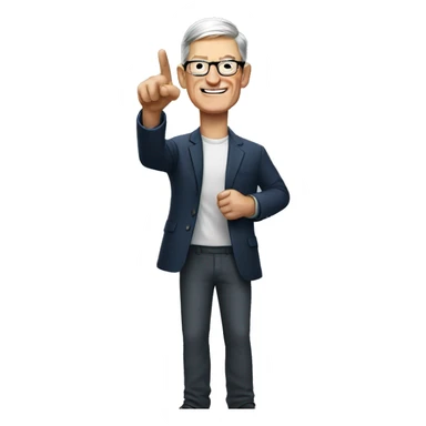 Tim Cook pointing  sticker