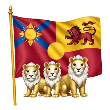 make flag of Tibet add 2 snow lion sticker