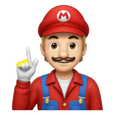 mario sacando el dedo sticker