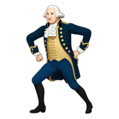 George washington curtsy lunge sticker