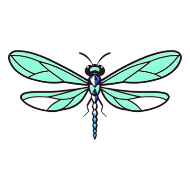 A dragonfly made of diamonds sticker