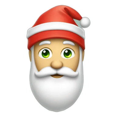 electrician dressed as santa claus with a green hat sticker