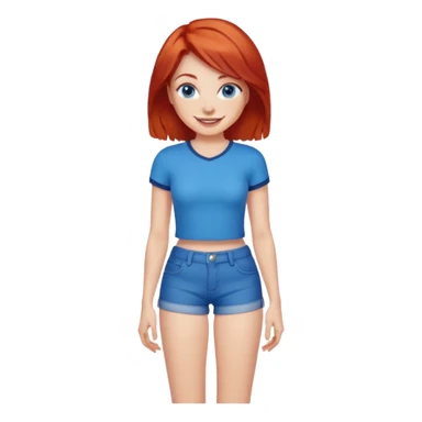 Big ass woman with red hair and blue eyes hot pants sticker