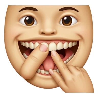 Una boca mordiendo el dedo sticker