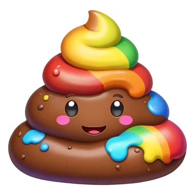 Rainbow poop Chocolaty  sticker