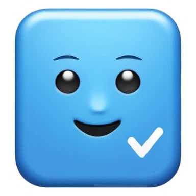 Make the emoji of roblox verify blue tick in rectangle sticker