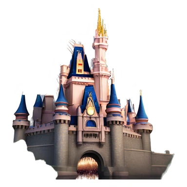 disneyworld castle with fireworks sticker