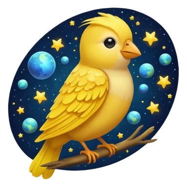 Galaxy canary sticker