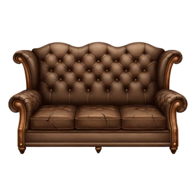 dark brown lether sofa sticker