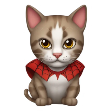 cat spiderman sticker