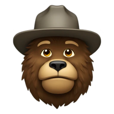 smokey bear and ubermarginsl sticker