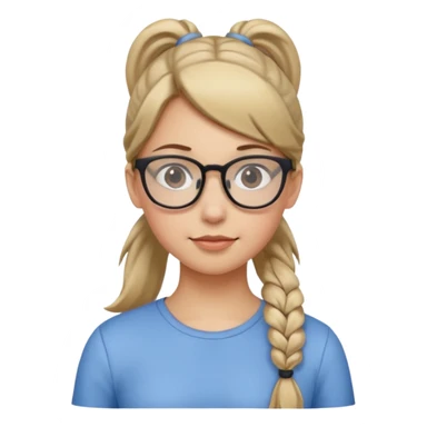 Ponytail Girl with Glasses sticker