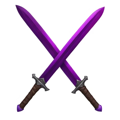 make me a purple crimson emoji dual sword sticker