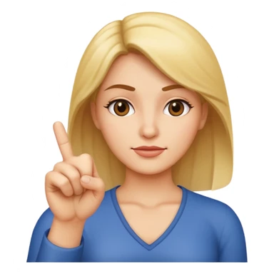 Female shaking index finger saying no sticker