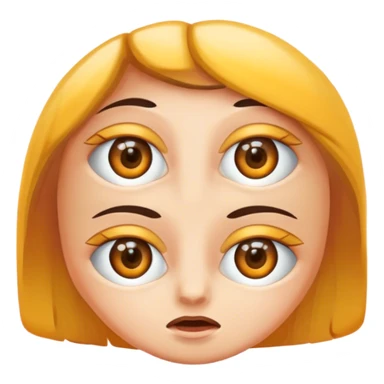 prends cette Emogy : 😁 et rajoute les yeux de celui-ci :😆 sticker