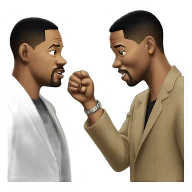 Will smith slapping Chris rock sticker