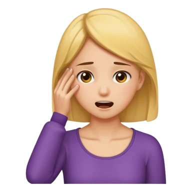 A girl grabbing her neck pretending she wants to chocke herself sticker