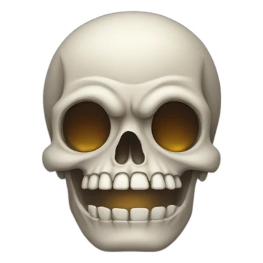 Goofy skull sticker