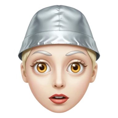 foil hat crazy eye sticker