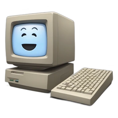 1984 macintosh computer with the word 'hello' on its monitor sticker