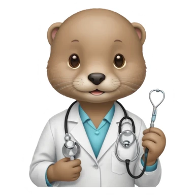 Una nutria siendo nutriologa sticker