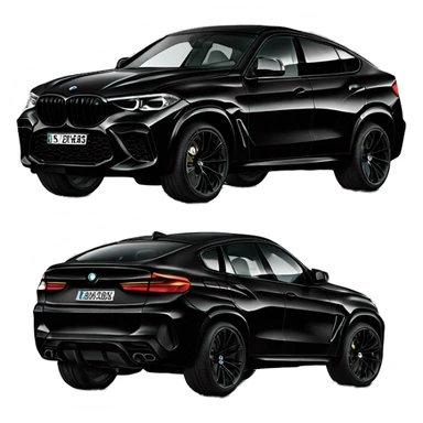 Black BMW X6 M Competition  sticker