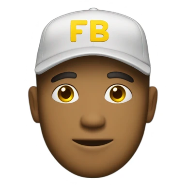 man with yellow "FBI" letters on his cap sticker