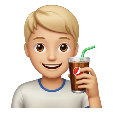 Poop drinking soda sticker