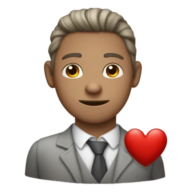 Hombre abrazando un corazón rojo  sticker