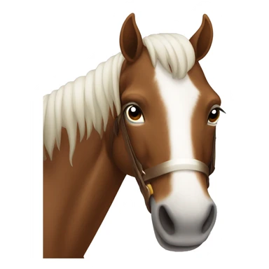 Caballo marrón con mancha blanca en la cara  sticker