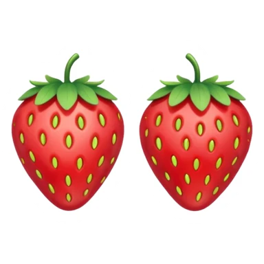 Strawberry hairclips sticker