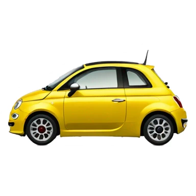 Emoji fiat 500c yellow sticker