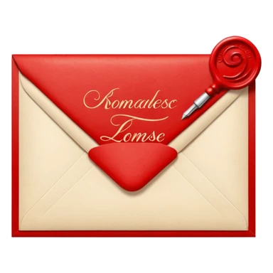 Cream-colored romantic Letter Envelope  sticker