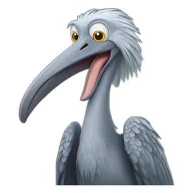 A shoebill laughing sticker