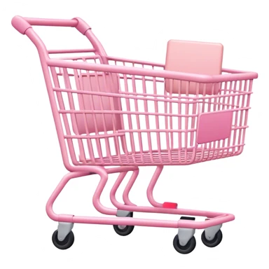 Pale pink empty shopping cart sticker