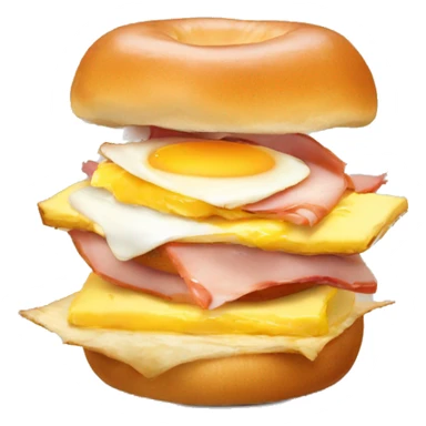 singular bagel with taylor ham egg and cheese sticker