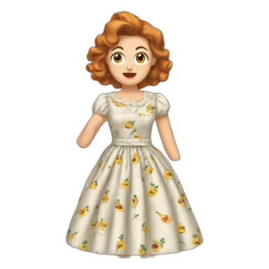 Cuckoo swearing vintage dress sticker