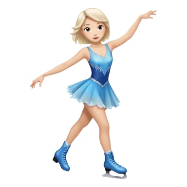 buz pıstının ustunde kayan,yarısma ıcın elbıse gıymıs ve artıstık hareketler yapan kadın emojısı  sticker