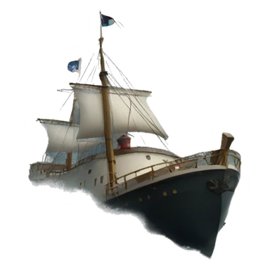 A ship in a storm steering towards a lighthouse  sticker