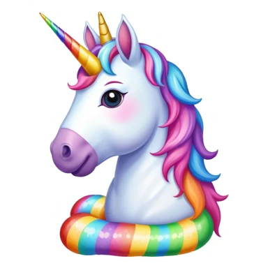 Unicorn eating rainbow poop sticker