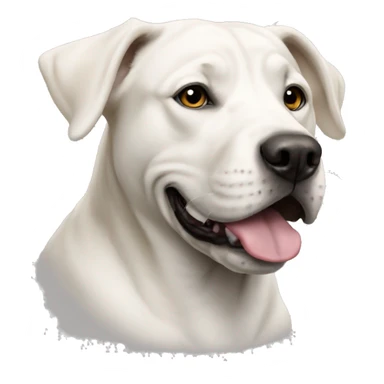 Dog white American Stafford  sticker