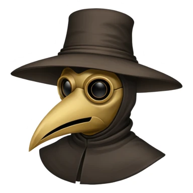 plague doctor mask no hat straight forward sticker