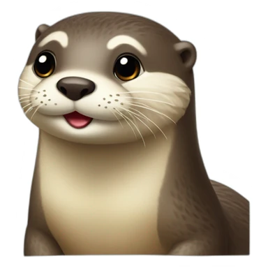 Loutre qui fait un bisous sticker