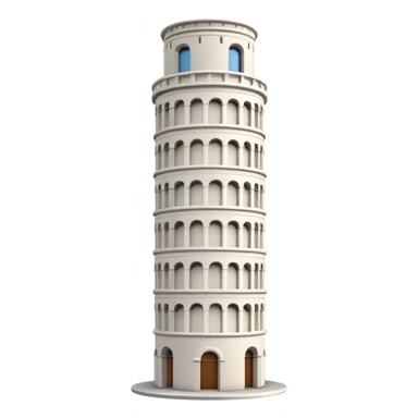 Leaning tower sticker