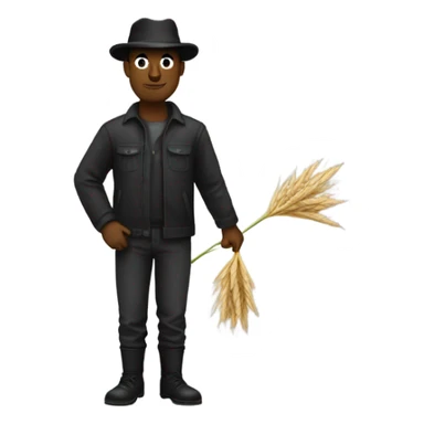 Homme noir au champs  sticker